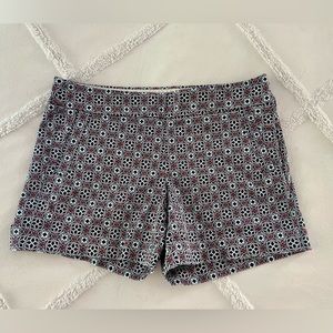 EUC J. Crew Women’s Printed Shorts with Side Zipper, Size 6